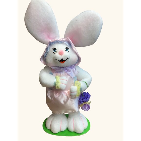 Easter Friends Girl Easter Rabbit Decor 15 inch Spatters in Springtime - Picture 1 of 14